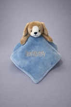 Baby Lovey - Blue & Brown Puppy Security Blanket