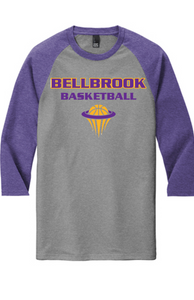 "Bellbrook Basketball" Adult Tri-Blend 3/4 Sleeve Raglan Shirt