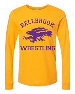 "Bellbrook Wrestling" Adult Gold Long Sleeve Shirt