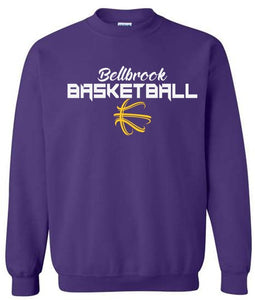 BMS Bellbrook Basketball Purple Crewneck Sweatshirt