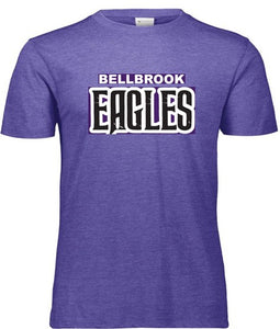 BELLBROOK EAGLES Purple Heather Tri-Blend Shirt