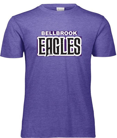 BELLBROOK EAGLES Purple Heather Tri-Blend Shirt