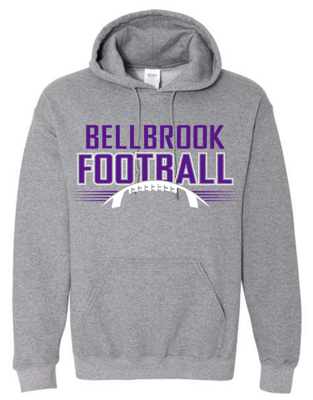 BMS Football Spiritwear Graphite Heather Hoodie for Players & Parents