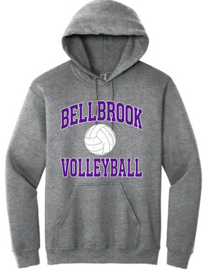 Bellbrook Middle School Volleyball Adult Graphite Heather Hoodie