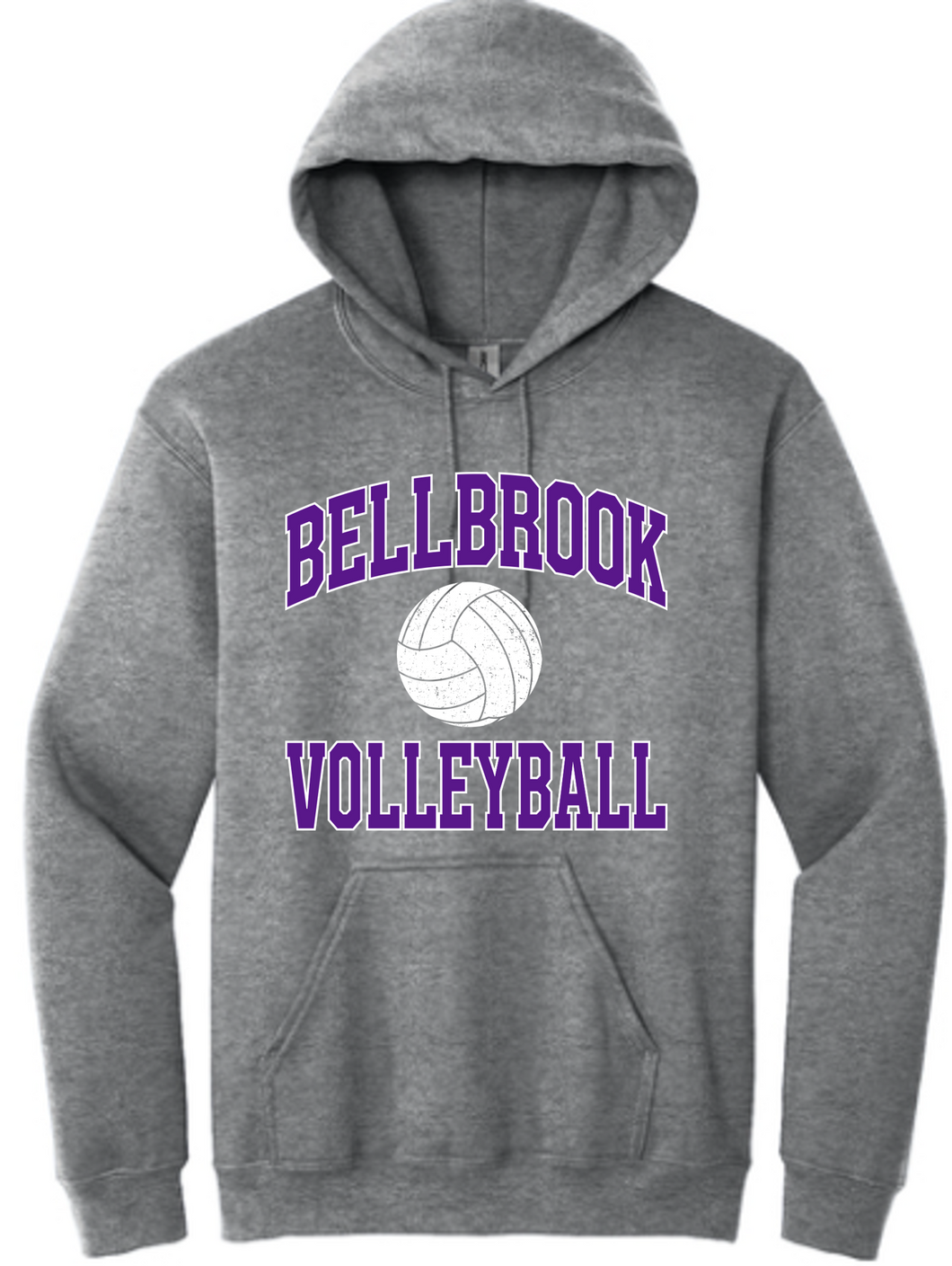 Bellbrook Middle School Volleyball Adult Graphite Heather Hoodie