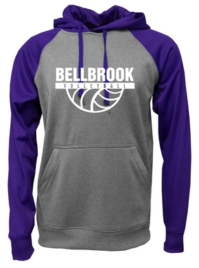 BHS Volleyball Purple Performance Polyester Hoodie
