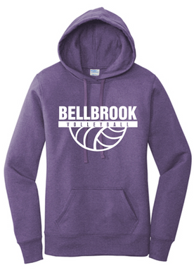 BHS Volleyball LADIES 50/50 Heather Purple Hoodie