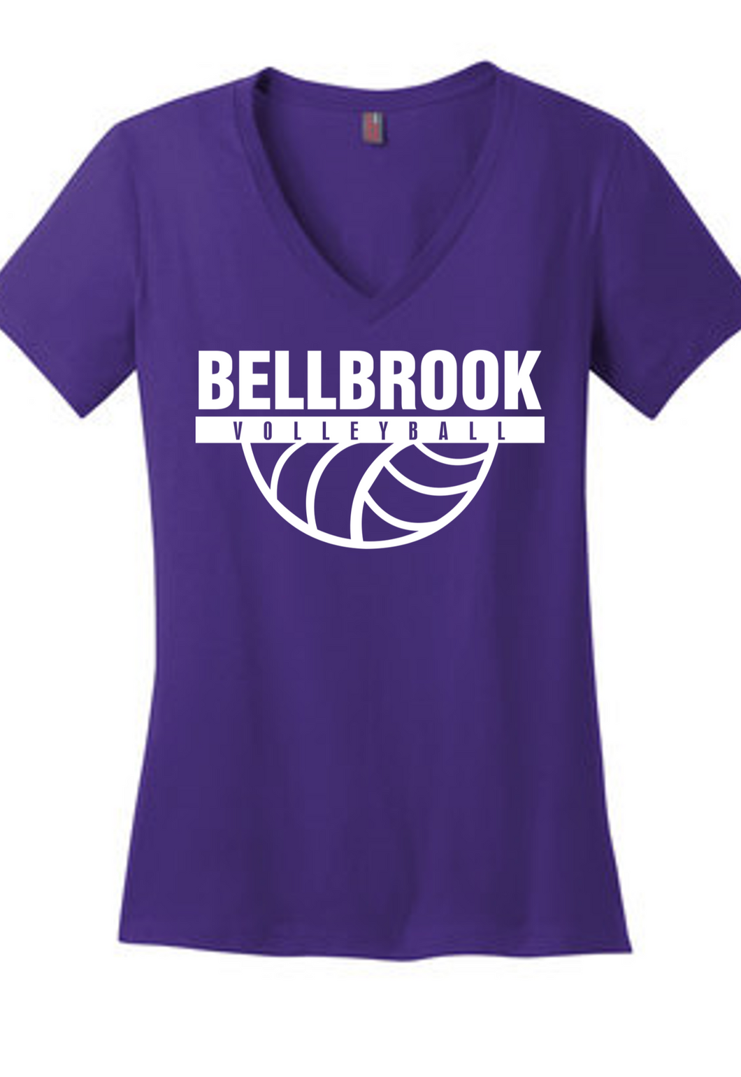 BHS Volleyball LADIES Purple V-Neck T-Shirt