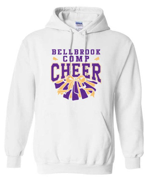 Bellbrook Comp Cheer Bow White Hoodie