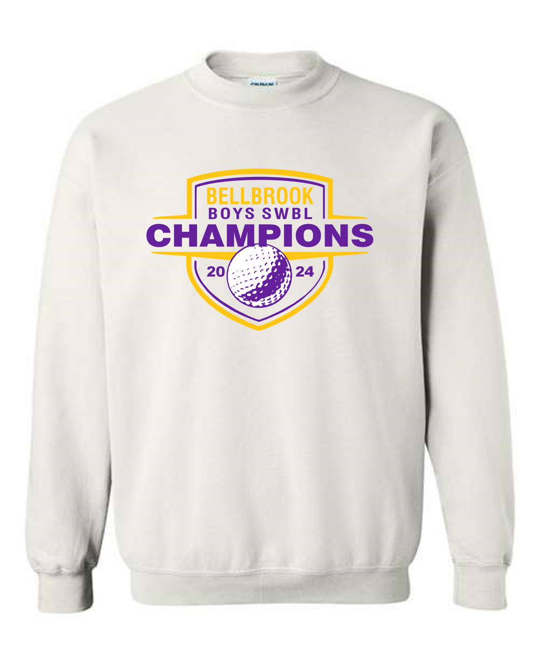 Bellbrook HS BOYS Golf - 2024 SWBL Champions White Sweatshirt