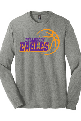BMS Basketball Grey Frost Tri-Blend Long Sleeve Shirt