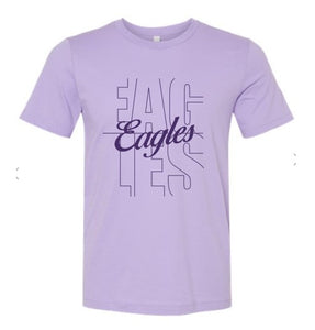 WE Cheer "EAGLES" Bella+Canvas Lavender T-Shirt