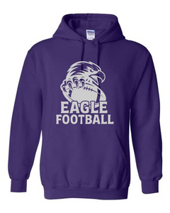 WE Cheer "EAGLE Football" Purple Hoodie
