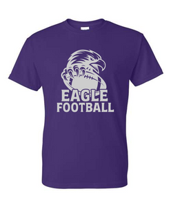 WE Cheer "EAGLE Football" Purple T-Shirt