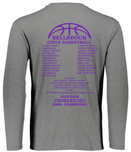 BHS Girls Basketball SWBL Champions Heather Grey Long Sleeve Tri-Blend Shirt