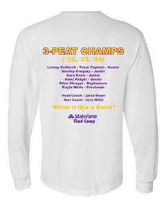 Bellbrook HS GIRLS Golf 2024 SWBL Champions White Long Sleeve Shirt