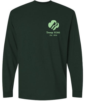 Girl Scout Forest Green Long Sleeve Shirt
