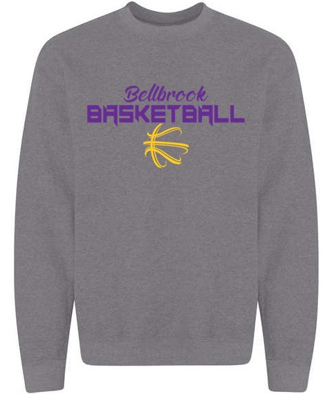 BMS Bellbrook Basketball Graphite Heather Crewneck Sweatshirt