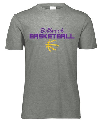 BMS Bellbrook Basketball Graphite Heather Tri-Blend T-Shirt