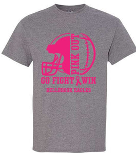 Wee Eagles FOOTBALL "Bellbrook Eagles Pink Out" Graphite Heather T-Shirt