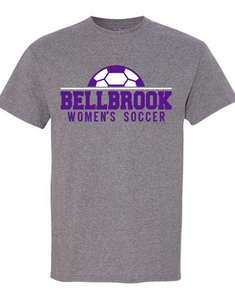 BHS Women's Soccer Adult Graphite Heather 50/50 T-Shirt