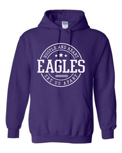 WE Cheer "HUSTLE and HEART" Purple Hoodie
