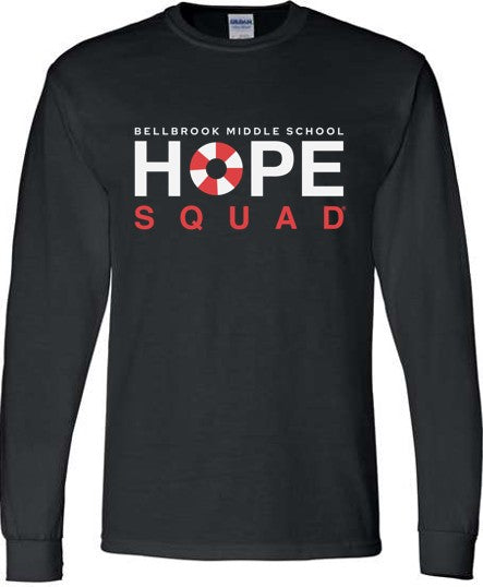 Hope Squad Long Sleeve Black T-Shirt