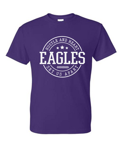 WE Cheer "HUSTLE and HEART" Purple T-Shirt