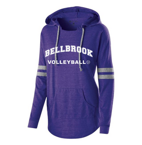 Copy of BHS Volleyball Ladies Vintage Purple Tri-Blend Hoodie