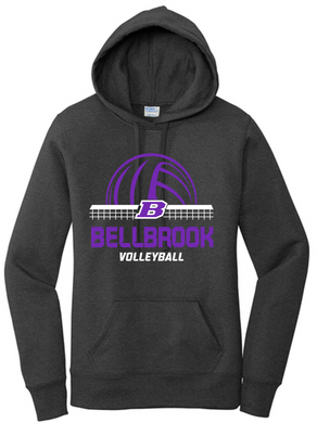 BHS Volleyball LADIES 50/50 Dark Heather Grey Hoodie