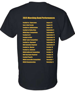 Bellbrook Marching Band 2025 Black Show Shirts