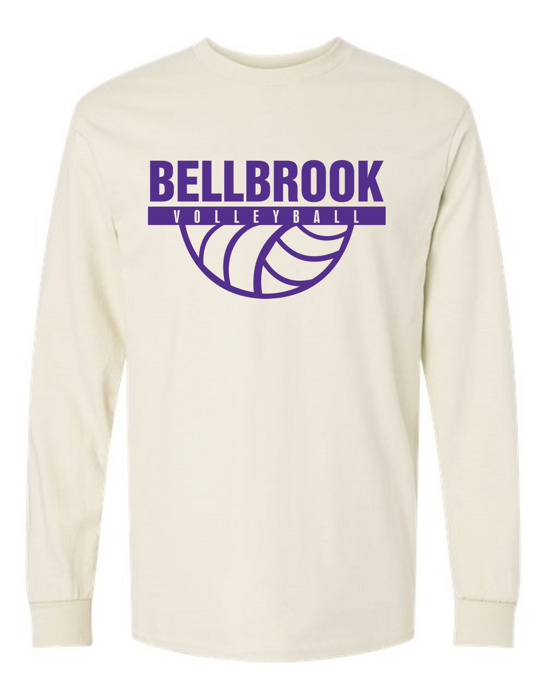 BHS Volleyball Natural 100% Cotton Long Sleeve Shirt