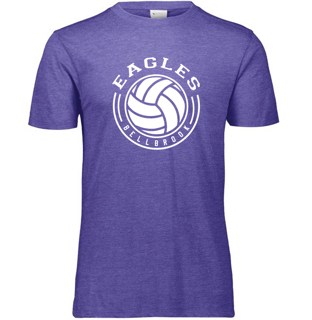 BMS Volleyball Adult Purple Heather Tri-Blend Shirt