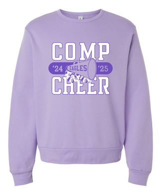 Eagles '24-'25  Comp Cheer Bella + Canvas Lavender Crewneck Sweatshirt