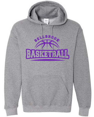 BMS Basketball Sport Grey Spirit Wear 50/50 Hoodie