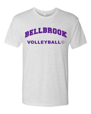 BHS Volleyball Heather White Tri-Blend Shirt