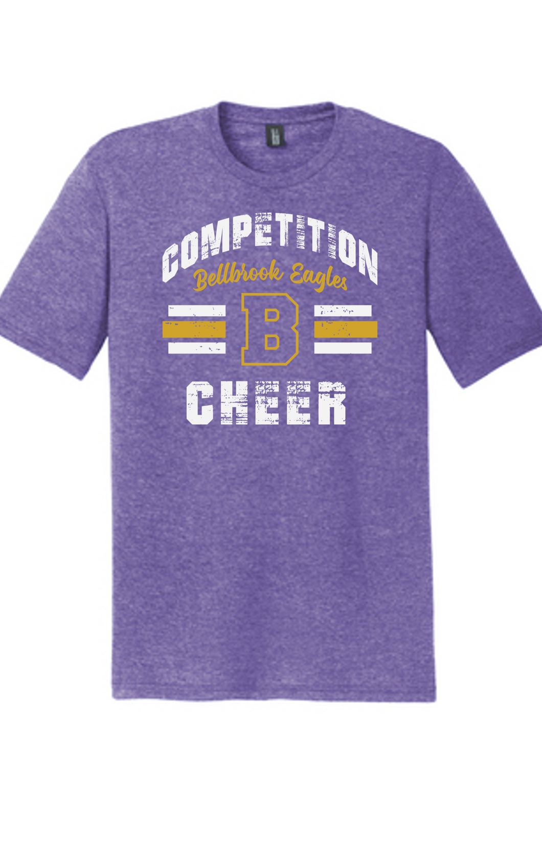 Competition Cheer Block B Ladies Purple Heather Tri-Blend Shirt