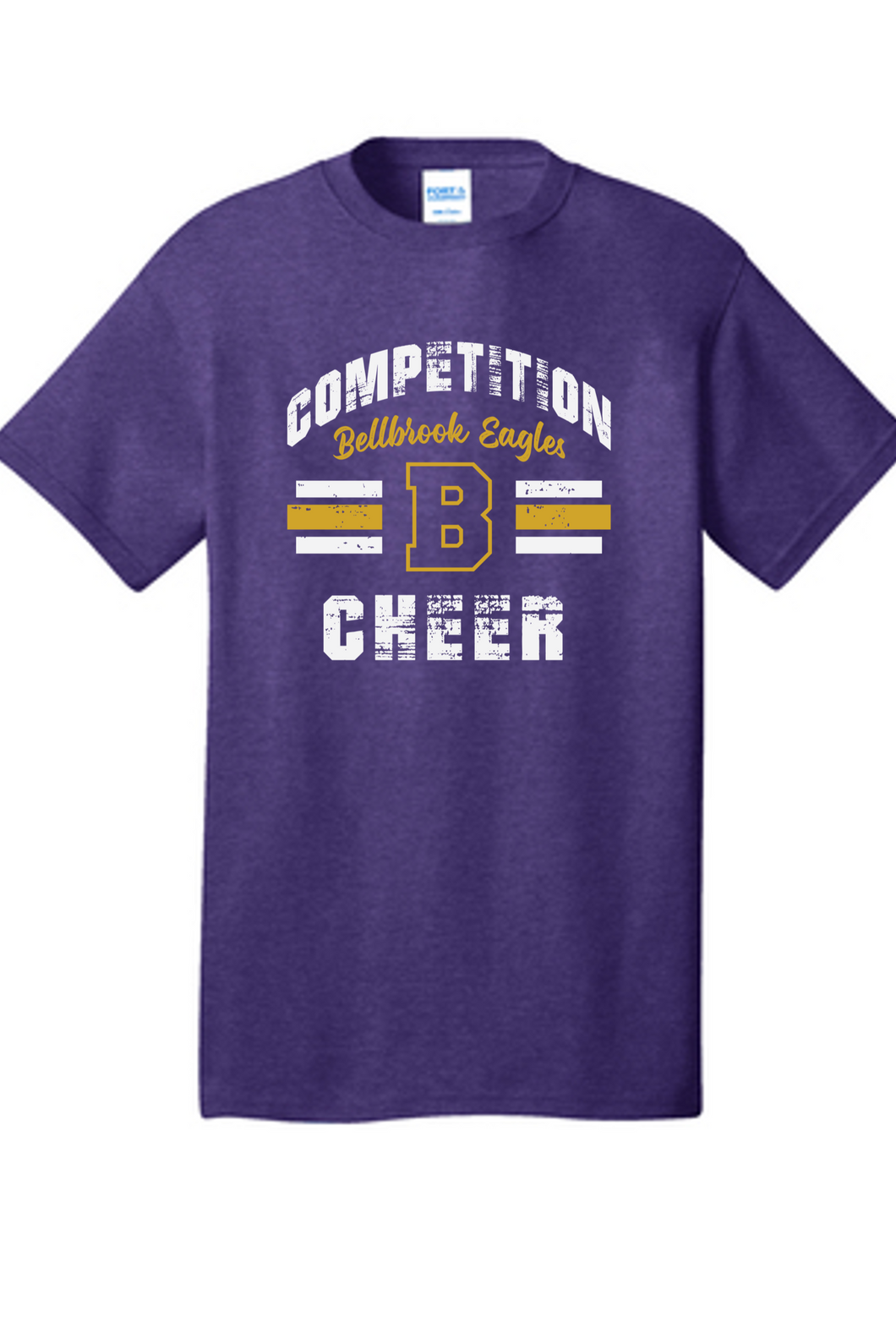 Competition Cheer Block B Purple Heather T-Shirt