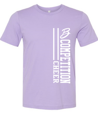 Script B Competition Cheer Bella + Canvas Lavender T-Shirt