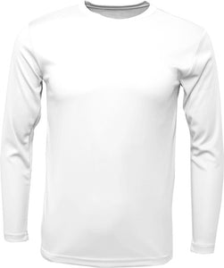 Basketball White Long Sleeve Shooting Shirt w/ Player Name (REQUIRED)