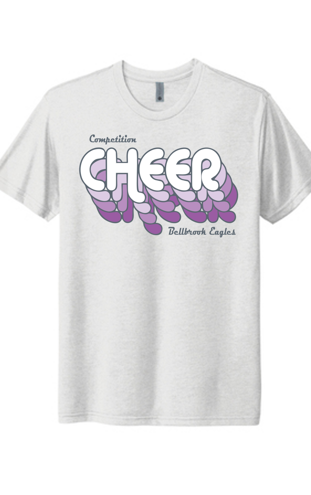 Competition CHEER CHEER CHEER Heather White T-Shirt