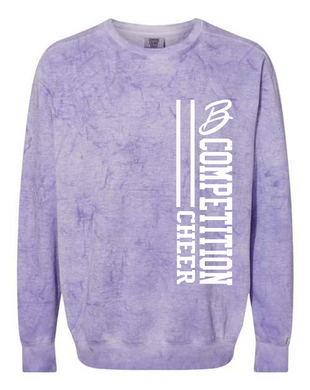 Script B Competition Cheer Amethyst Color Blast Crewneck Sweatshirt