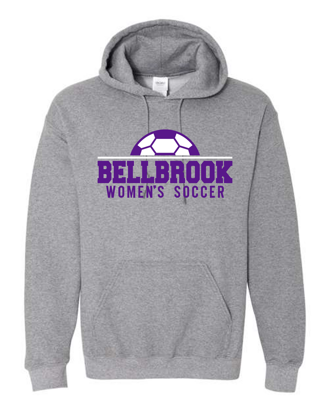 BHS Women's Soccer Adult Graphite Heather 50/50 Hoodie