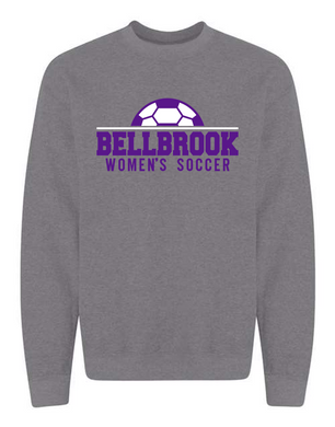 BHS Women's Soccer Adult Graphite Heather Crewneck Sweatshirt