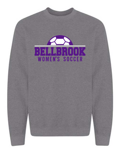 BHS Women's Soccer Adult Graphite Heather Crewneck Sweatshirt