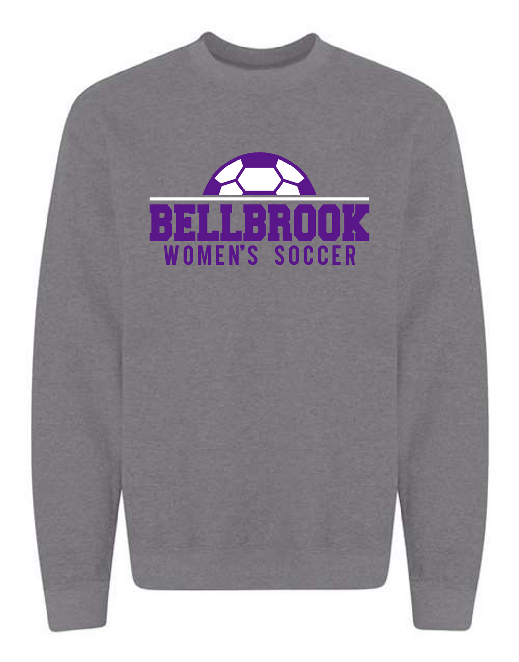 BHS Women's Soccer Adult Graphite Heather Crewneck Sweatshirt