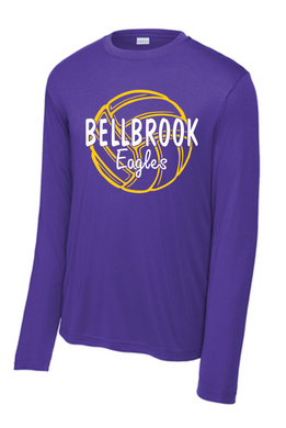 BMS Volleyball Adult Purple Long Sleeve Shirt