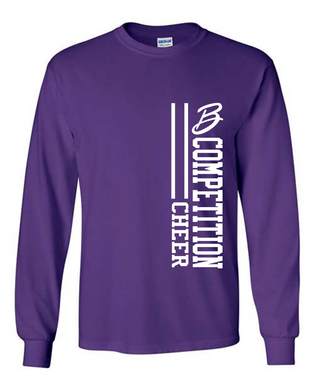 Script B Competition Cheer Purple Long Sleeve Shirt