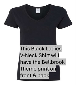 BELLBROOK THEME ONLY LADIES V-NECK SHIRTS (No "CLASS OF" on Back)