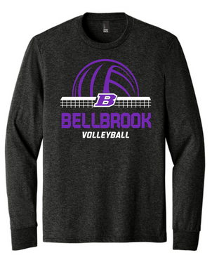BHS Volleyball Black Frost Tri-Blend Long Sleeve Shirt
